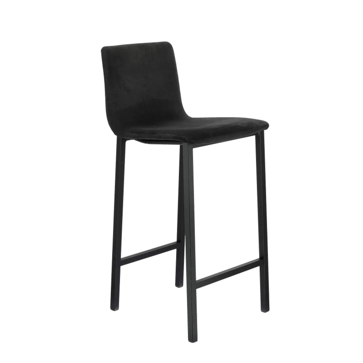 Koko Mobliberica® - Tabouret snack en tissu dossier bas avec pieds en métal