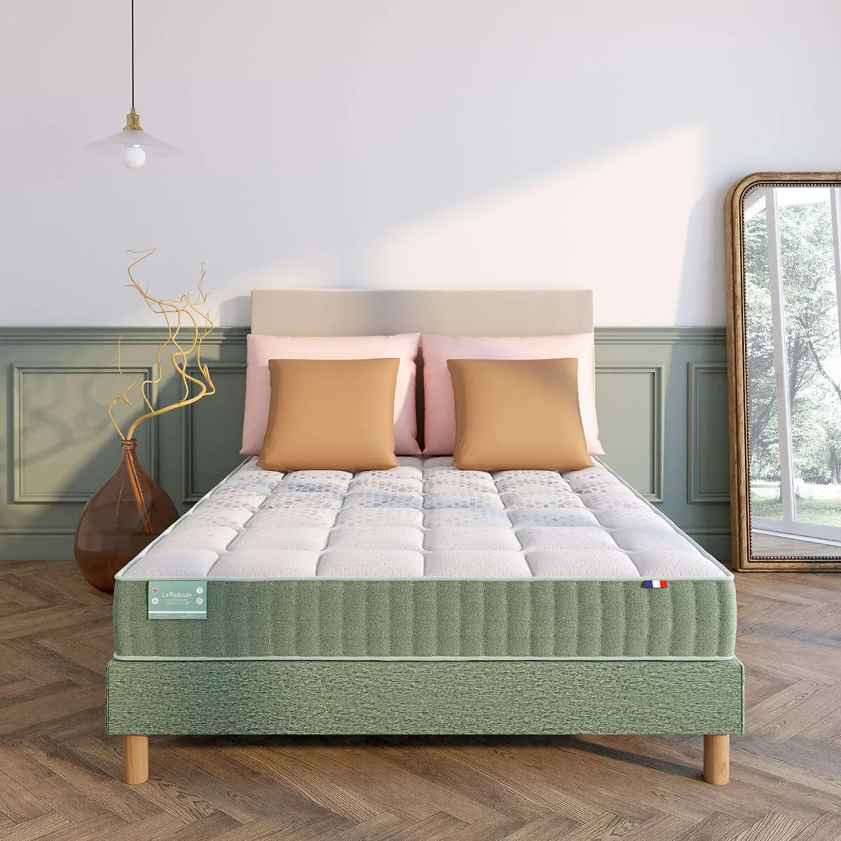 Ensemble Matelas Dos Sensible, 1362 Ressorts, Ferme, Accueil Tonique Et Sommier