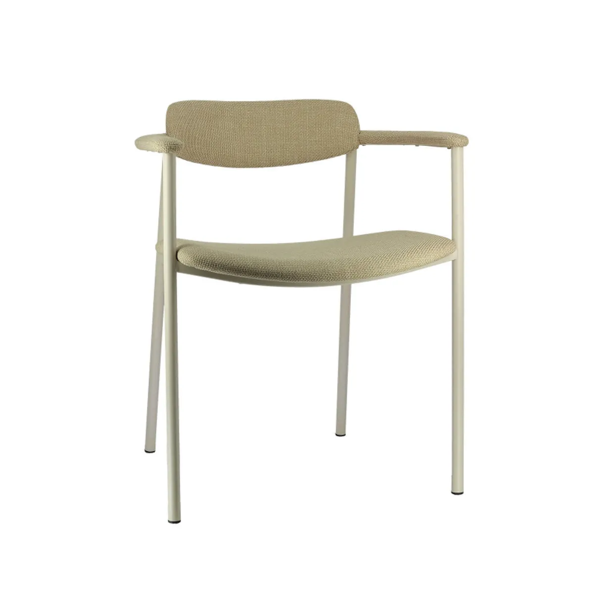 Cassis - Fauteuil moderne en tissu avec accoudoirs et pieds en métal