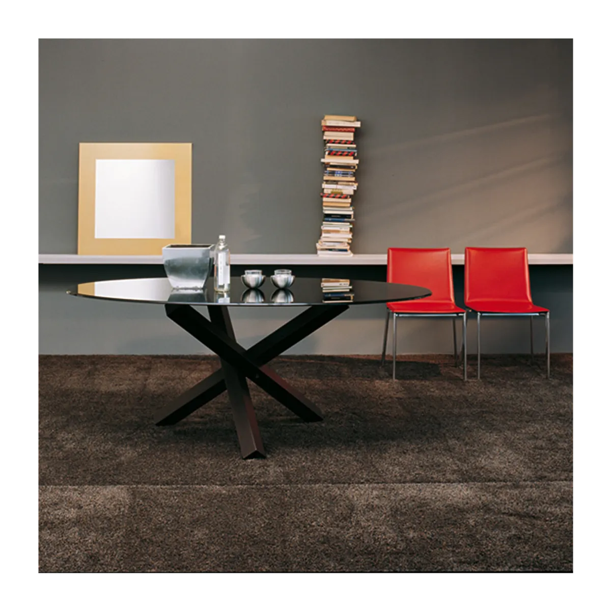 Aikido Sovet® - Table de salle à manger ovale design en verre
