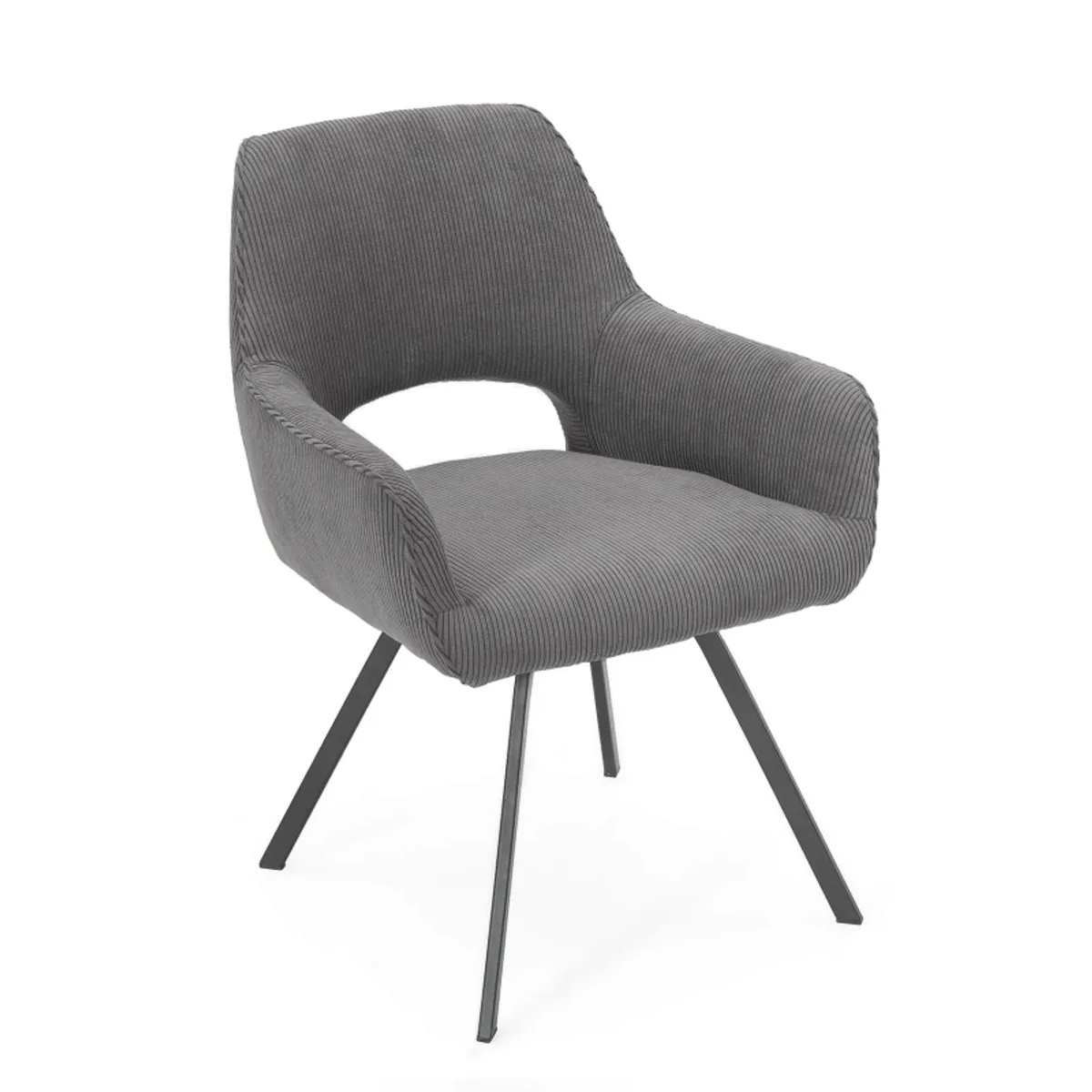 Marius - Fauteuil cosy en tissu avec pieds en métal
