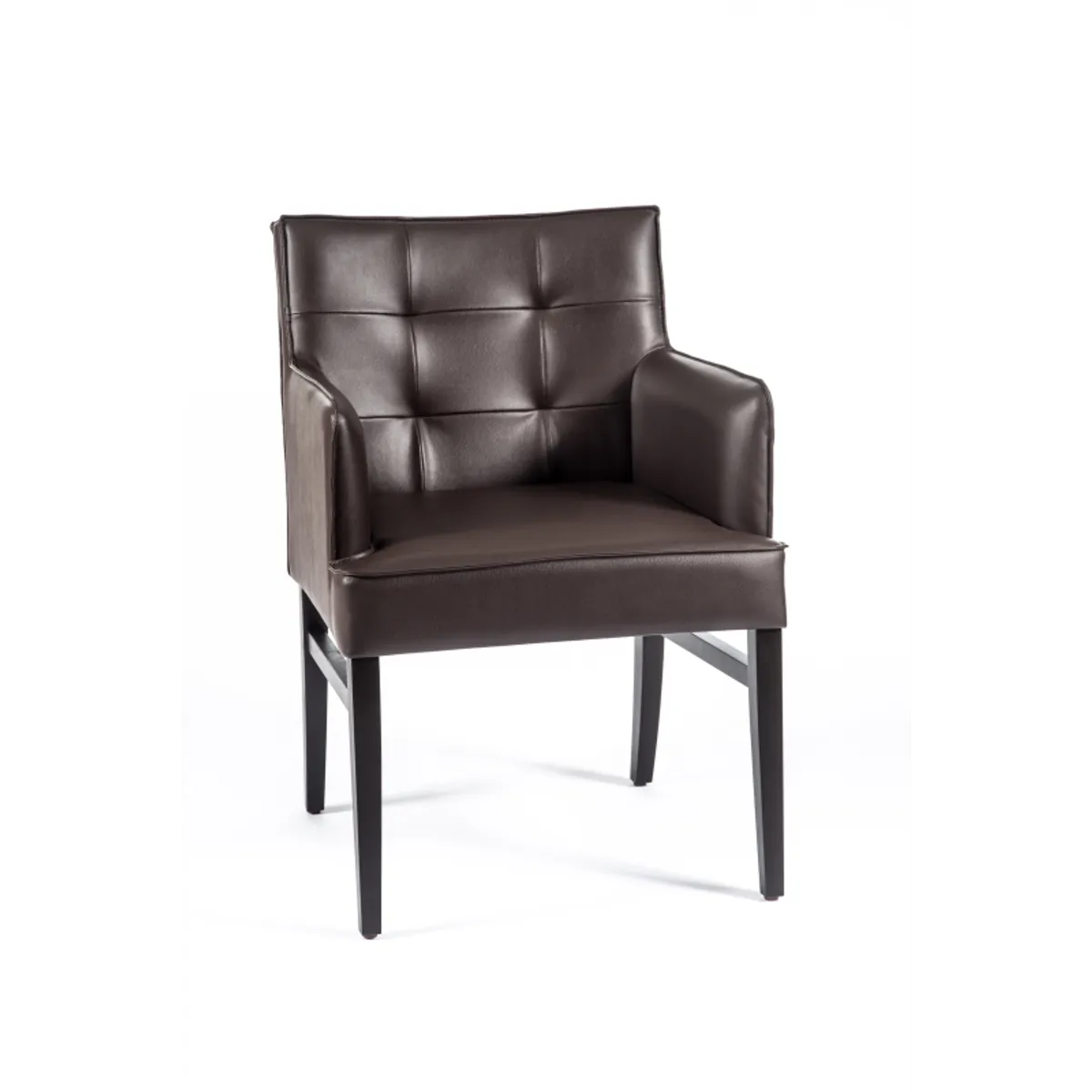 Diem 4 - Fauteuil matelassé en synthétique et bois