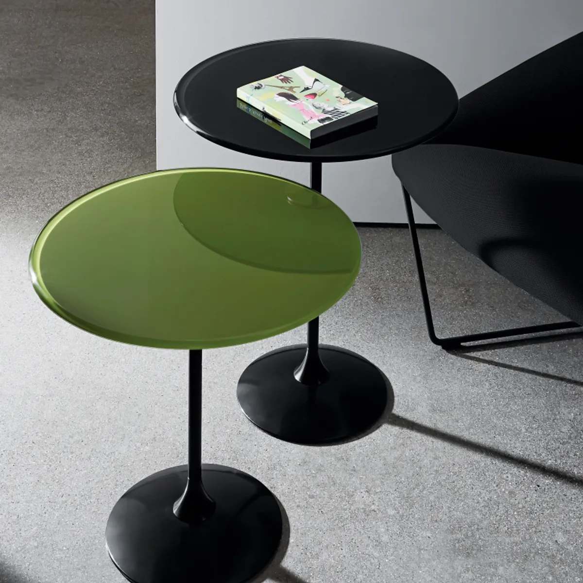 Tulip - Table guéridon en verre