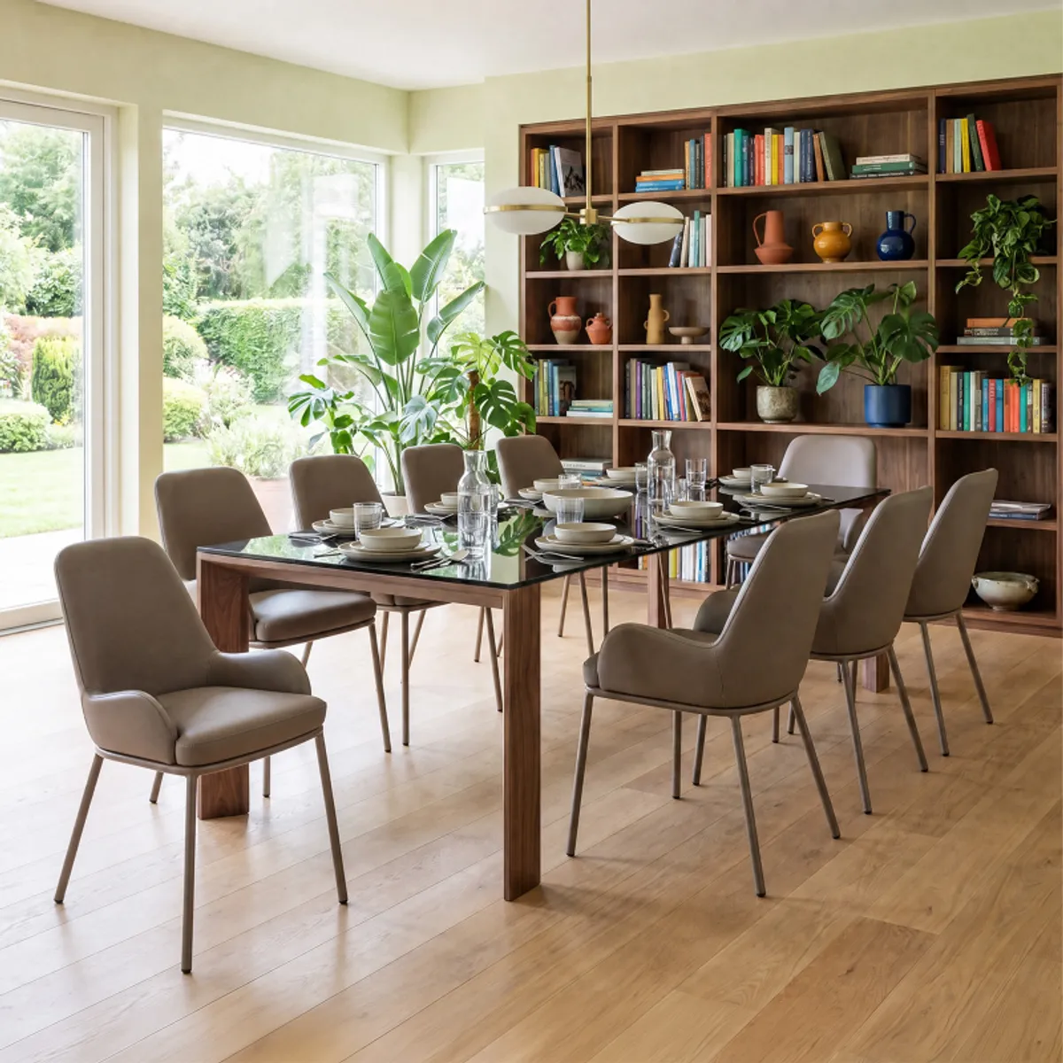 Toronto Sovet® - Table design rectangulaire en verre piétement bois