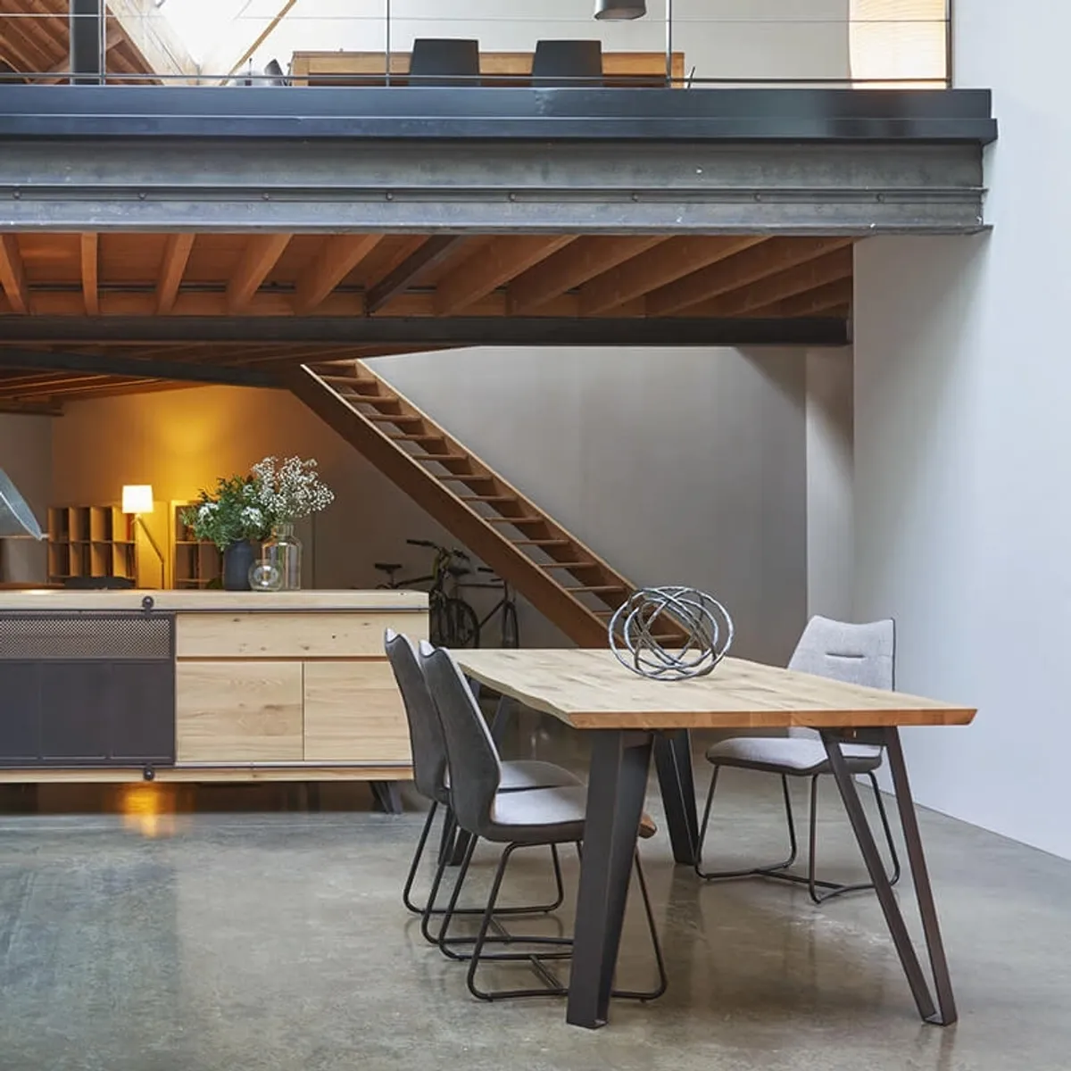 Fusion - Table design style industriel pieds en épingle