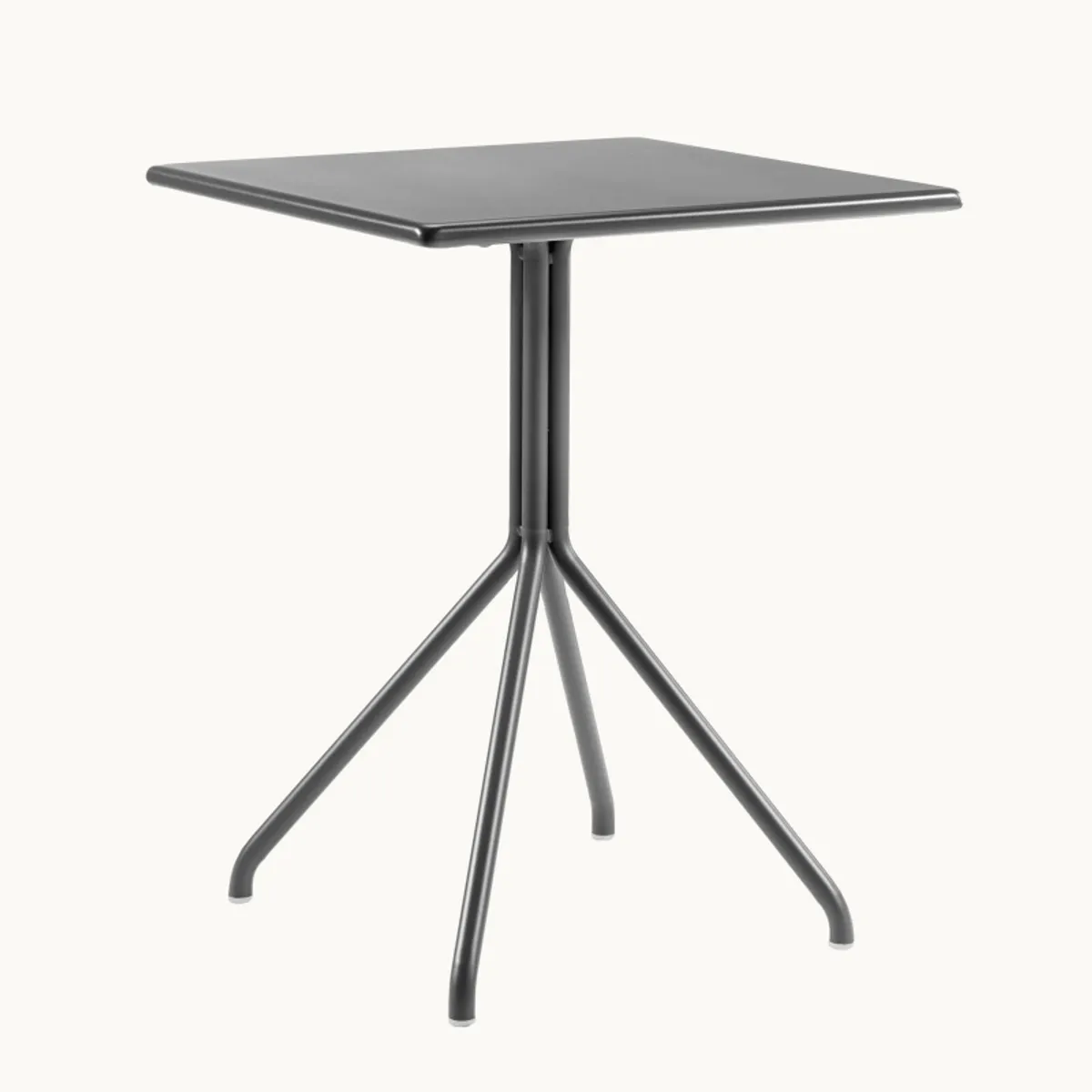 Lol - Petite table carrée moderne en métal et composite fabrication italienne