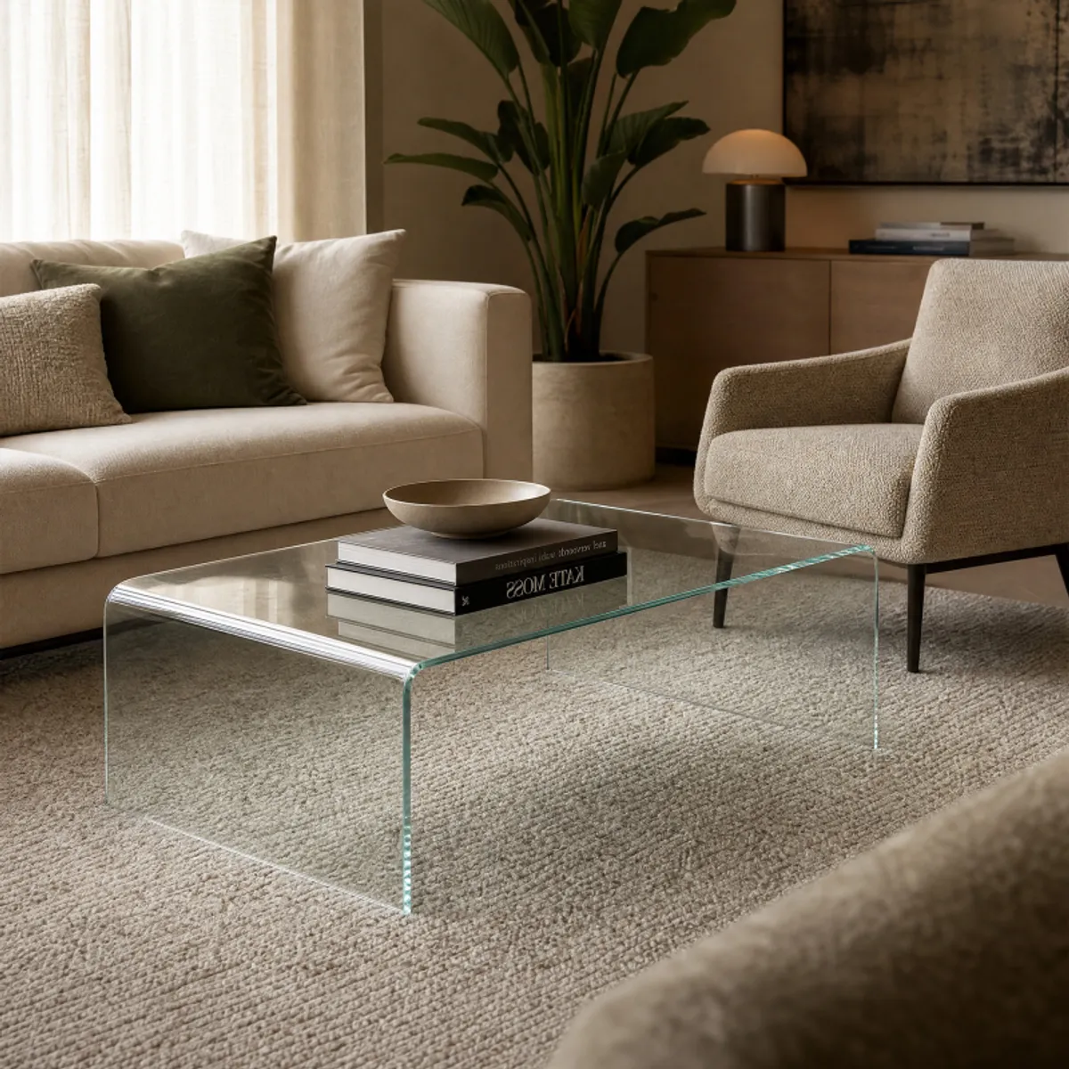 Bridge Sovet® - Table basse moderne rectangulaire en verre