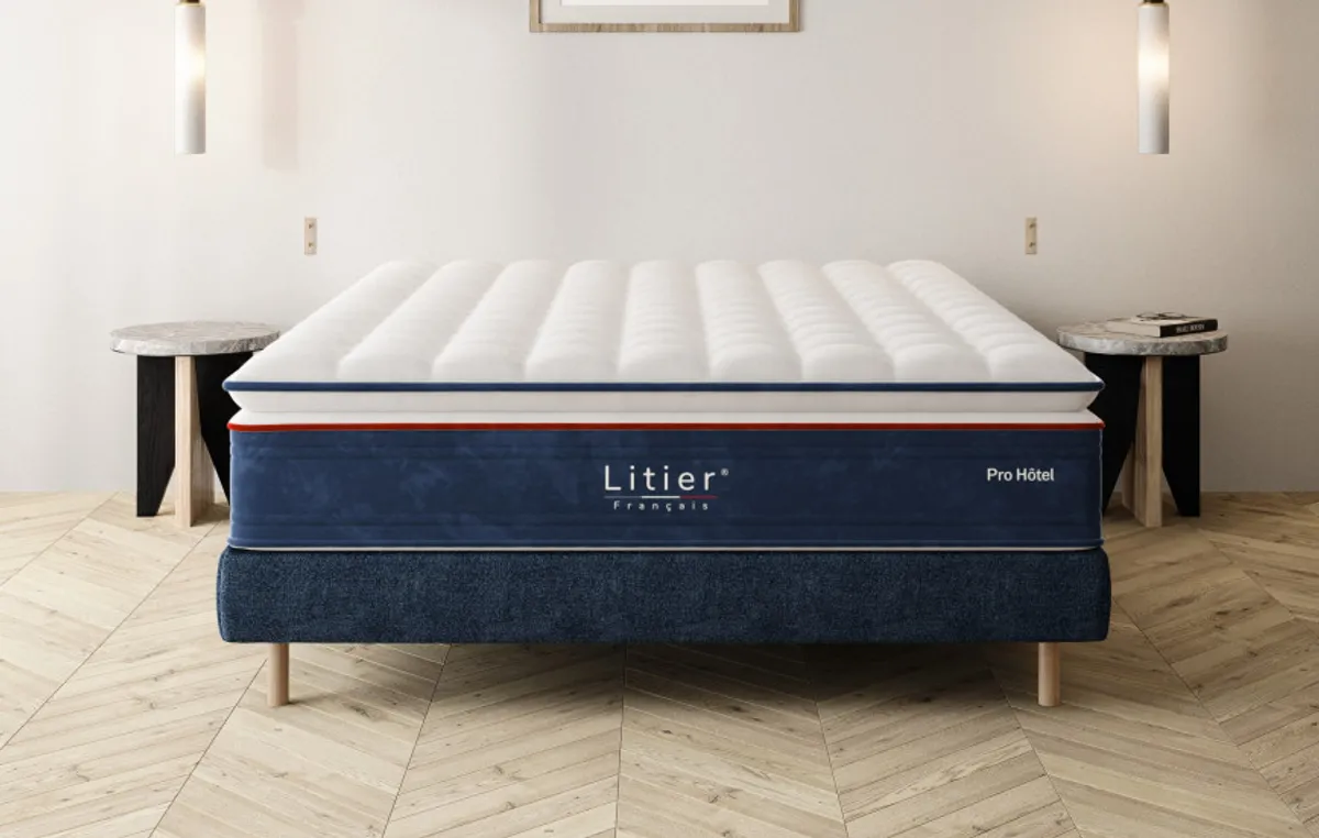 Ensemble sommier et matelas Pro Hôtel — Naturel