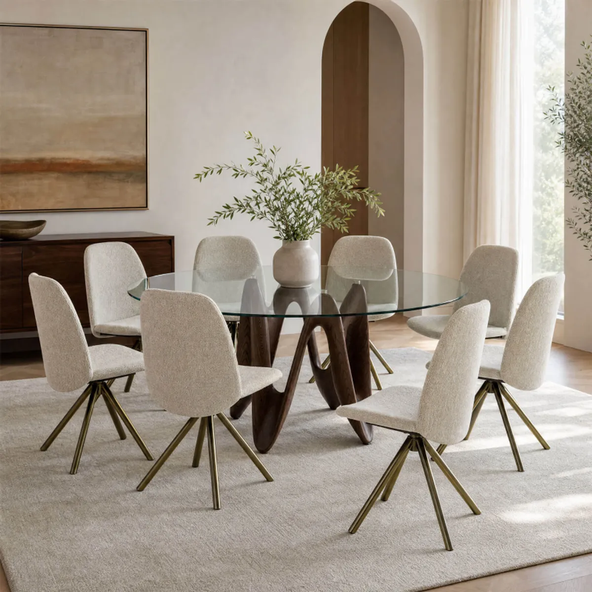 Lambda Sovet® - Table ovale design en verre