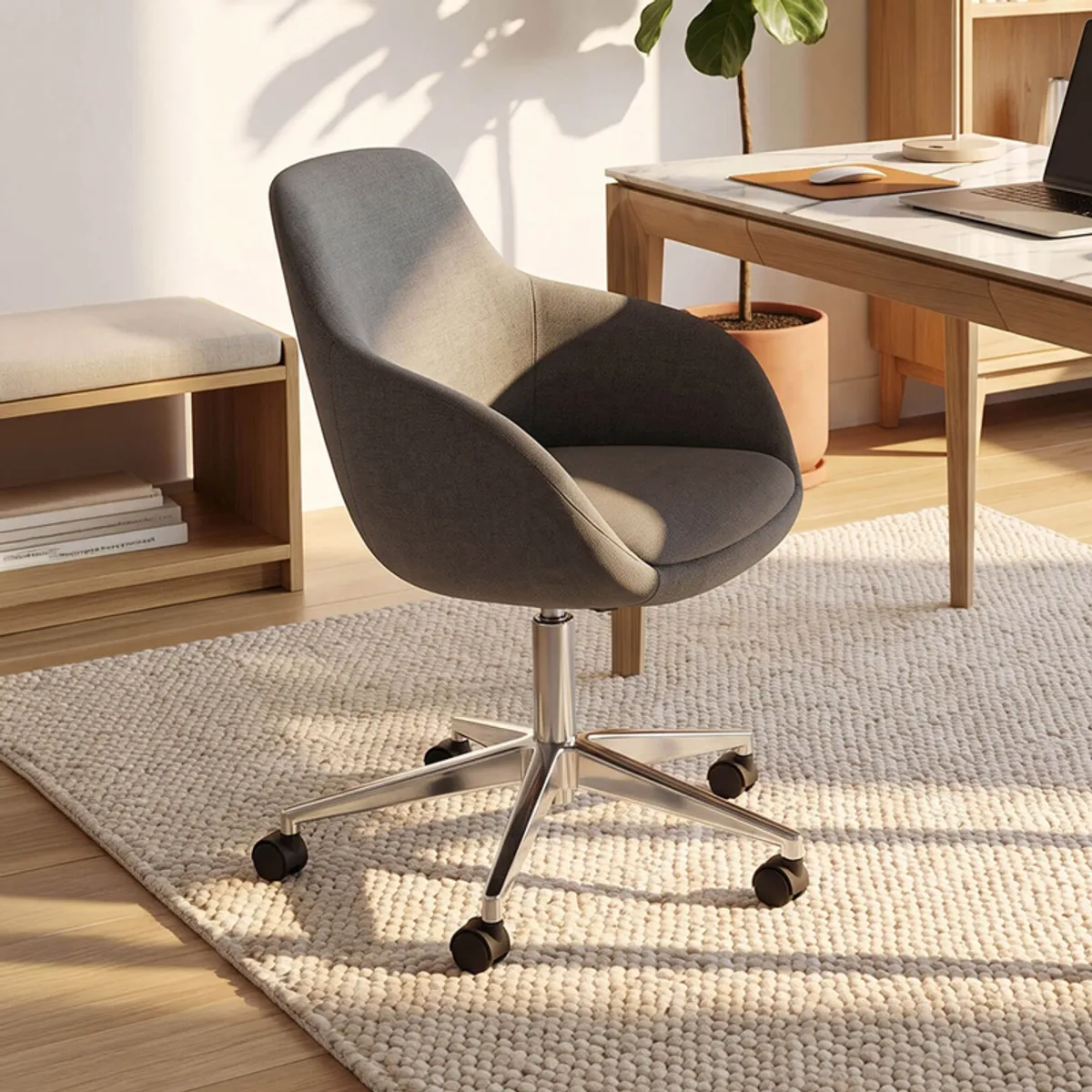 Eneka 02 - Fauteuil relax réglable et pivotant avec roulettes made in France