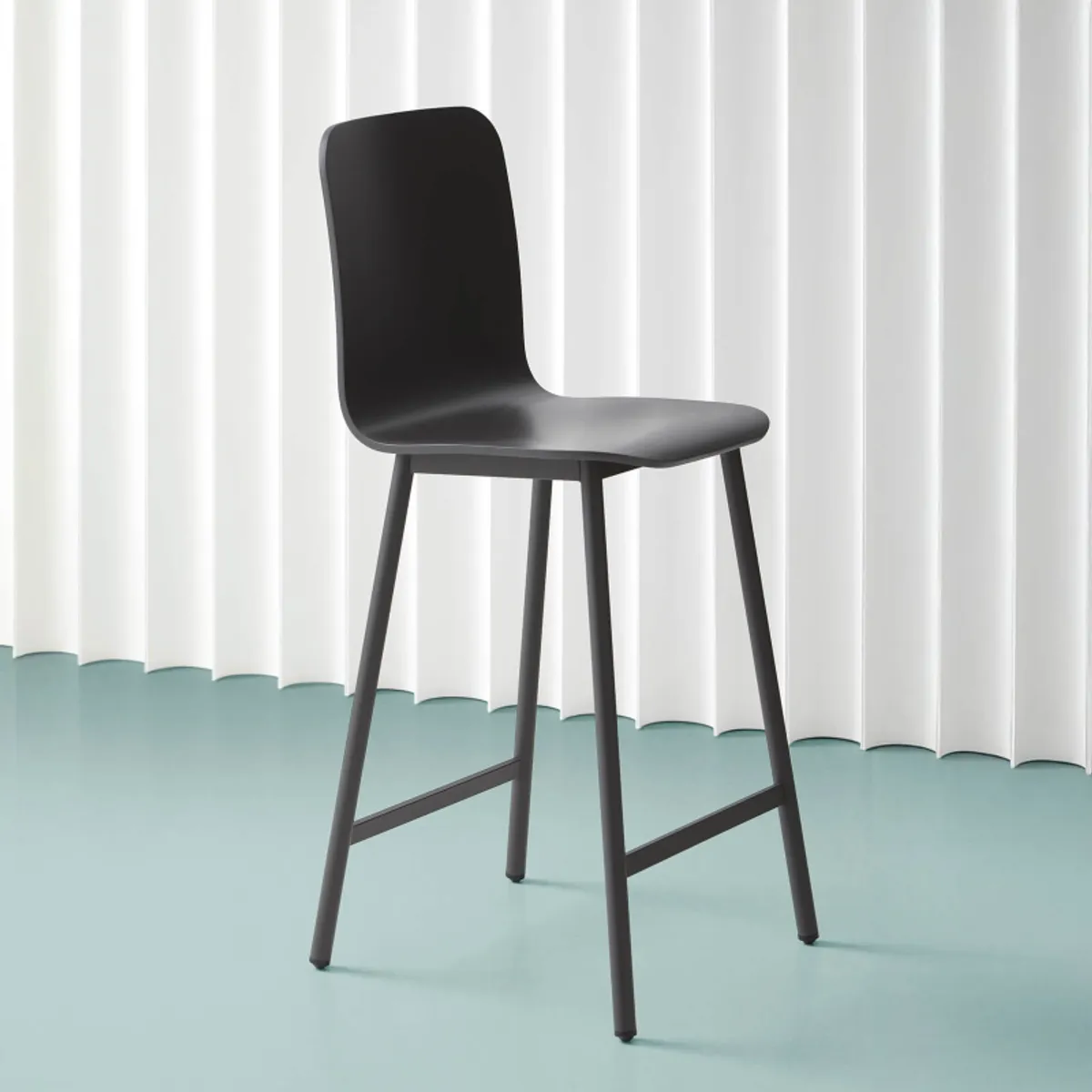 Pepper Mobliberica® - Tabouret snack minimaliste en bois et pieds en métal