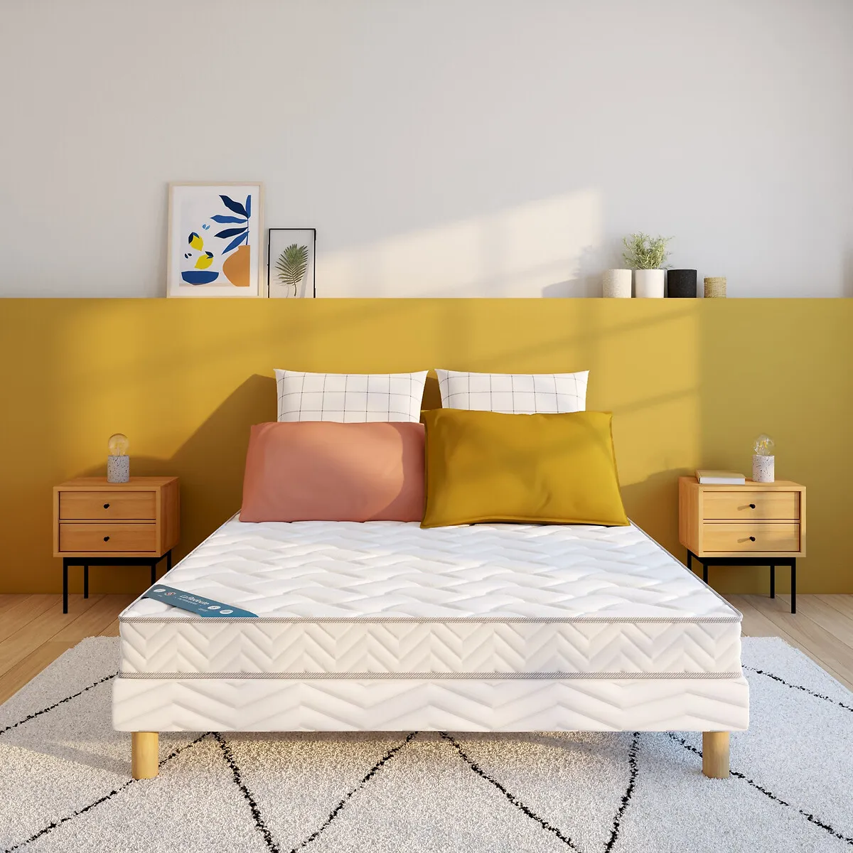 Matelas Mousse Densité 25 Kg/m3, Soutien Ferme, Accueil Moelleux