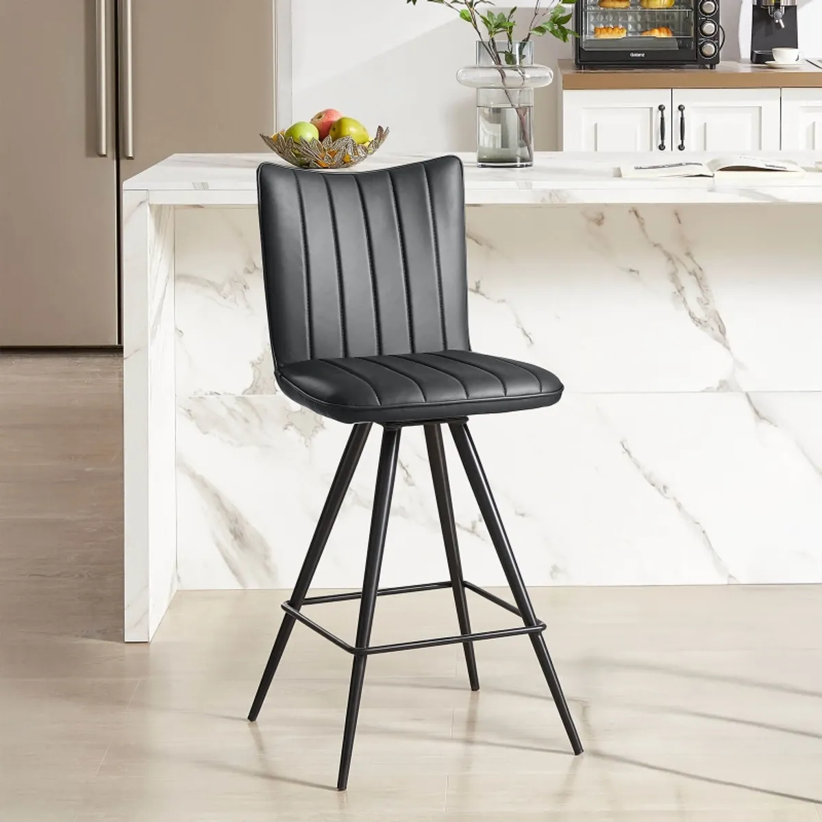Timéo - Tabouret snack pivotant avec pieds obliques
