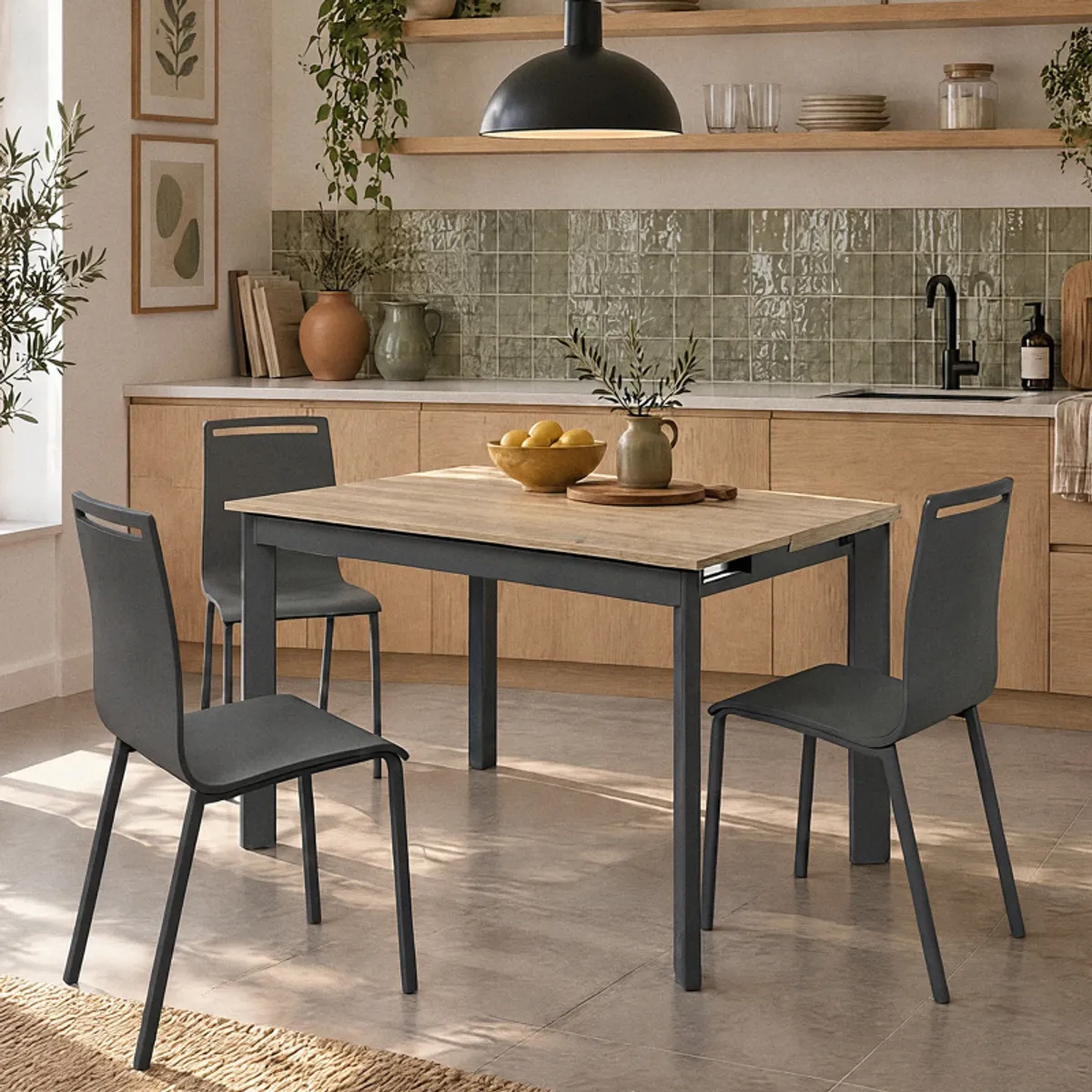 Poker Minor - Table petit espace extensible en stratifié