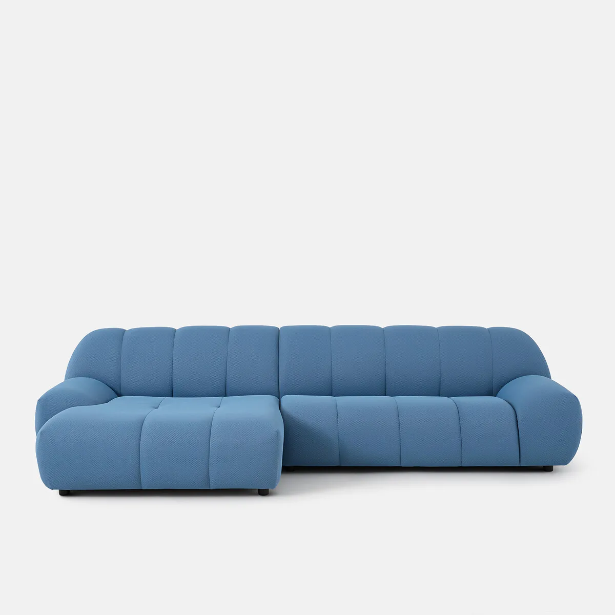 Canapé D'angle Gauche, 4 Places, En Tissu Matelassé, NURIA