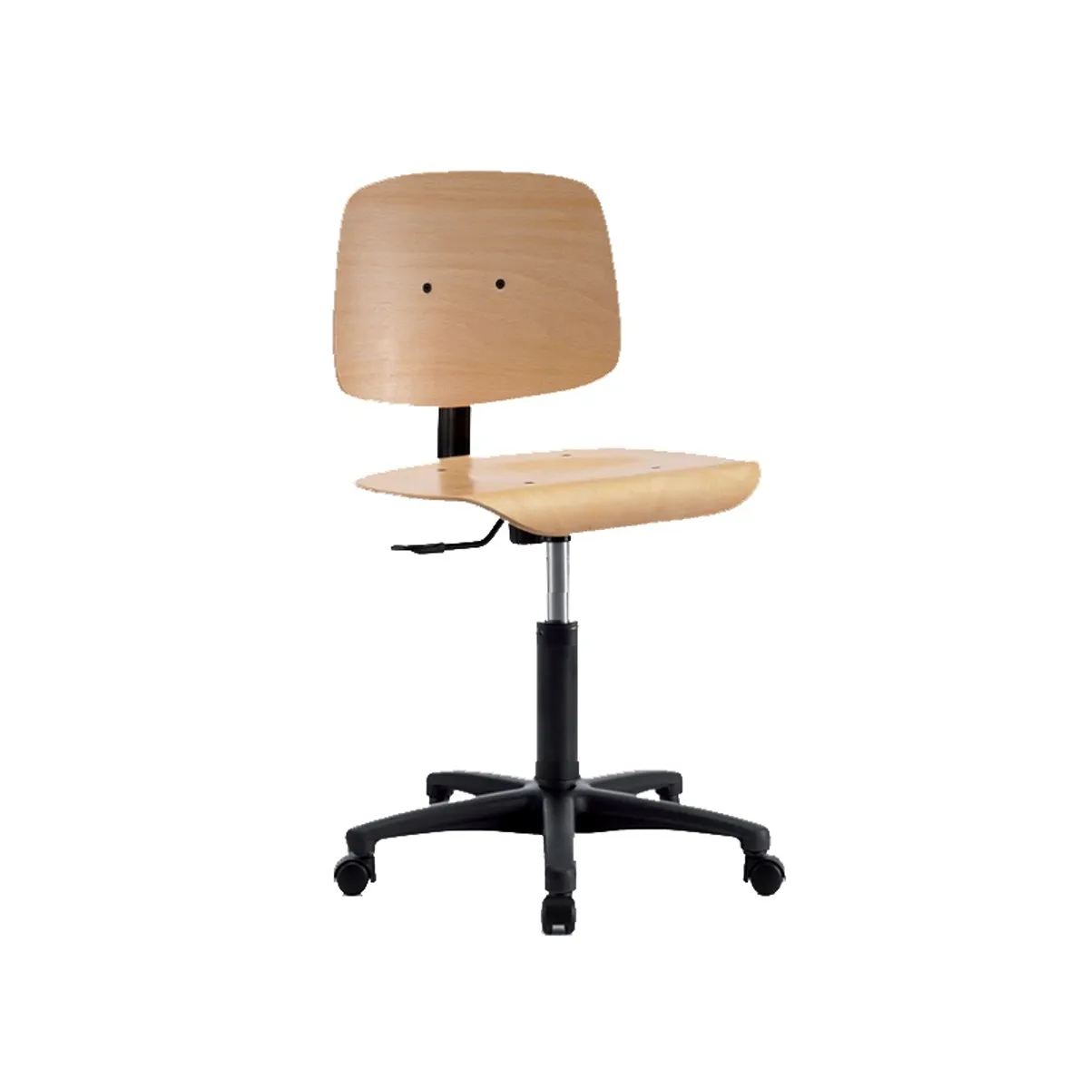 Tecnik - Chaise dactylo en bois sur roulettes