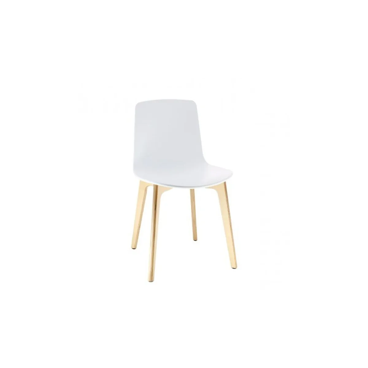Lottus Enea® - Chaise design en polypropylène et pieds bois