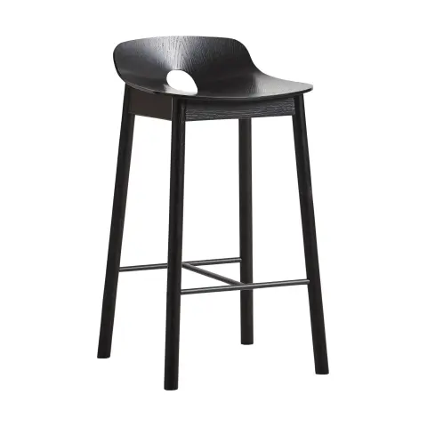 Tabouret de bar Mono Chêne peint en noir