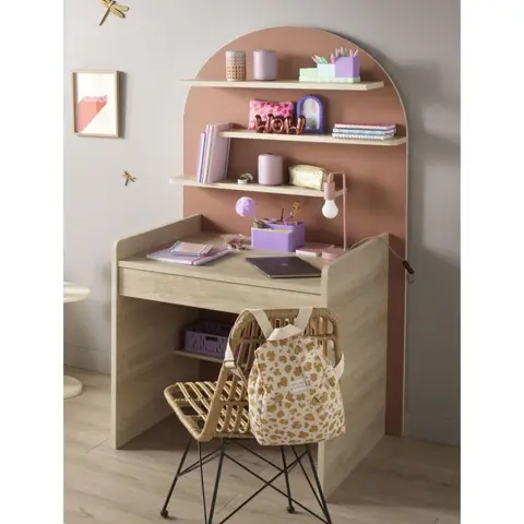 Bureau décor bois chêne sépia - Arche terracotta