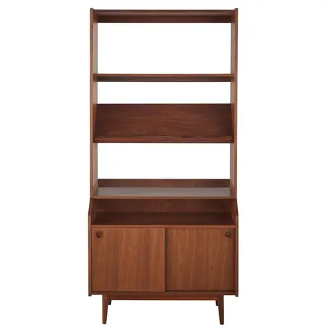 Étagère 2 portes coulissantes 1 étagère modulable L91