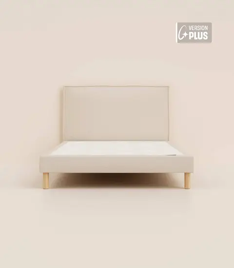 Lit tapissier Plus — Beige