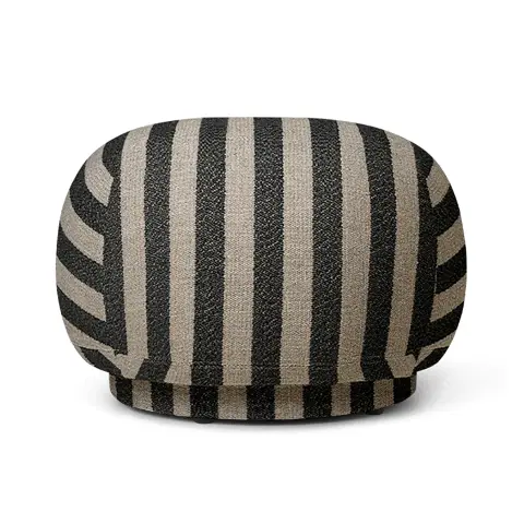 Siège pouf Rico Louisiana sable noir