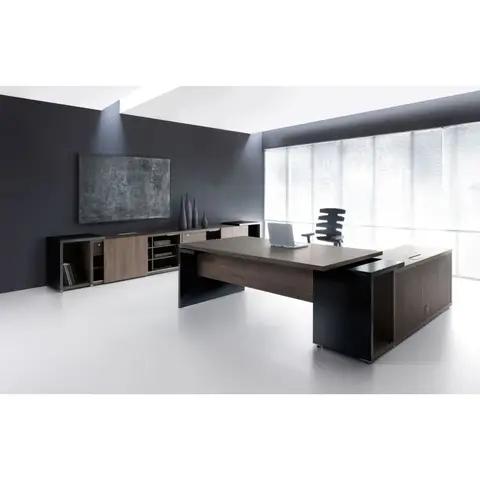 Bureau de direction moderne Harley Marron foncé — Marron foncé