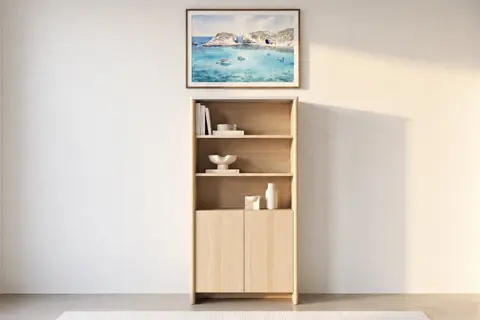 Comino - Bibliothèque Chêne clair 90 cm x 48 cm x 180 cm