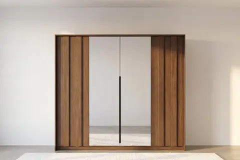 Cenote - Armoire Chêne foncé 223 cm x 59 cm x 210 cm