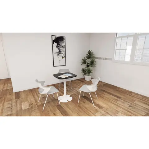 Table d'appoint carrée Swanny — Blanc