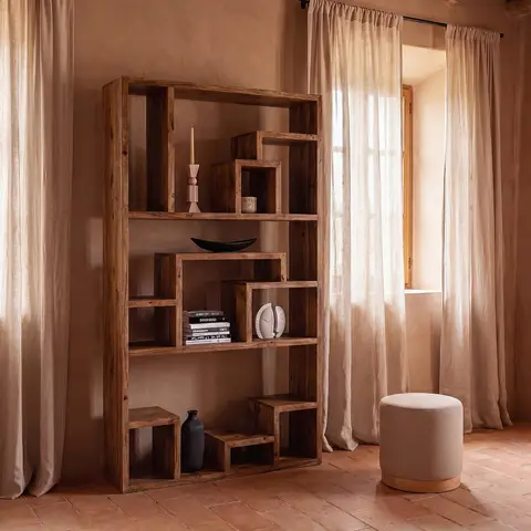 Étagère en bois de sheesham massif, L110 cm
