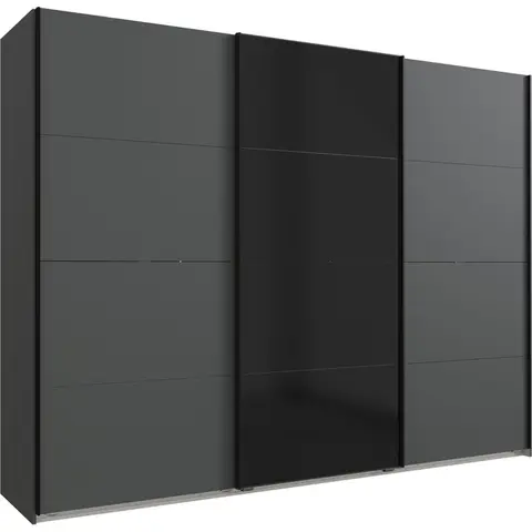 Armoire adulte moderne 270 cm graphite Adriana Anthracite — Anthracite