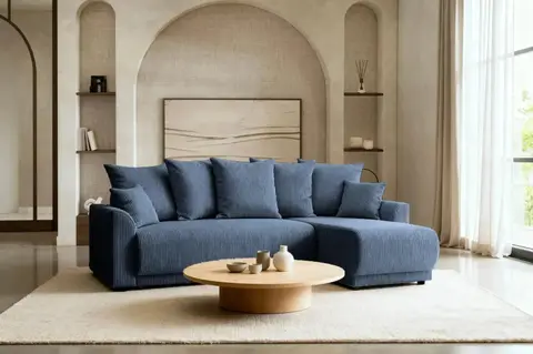 Canapé d'angle Rio Angle Bleu 227 cm x 142 cm x 86 cm
