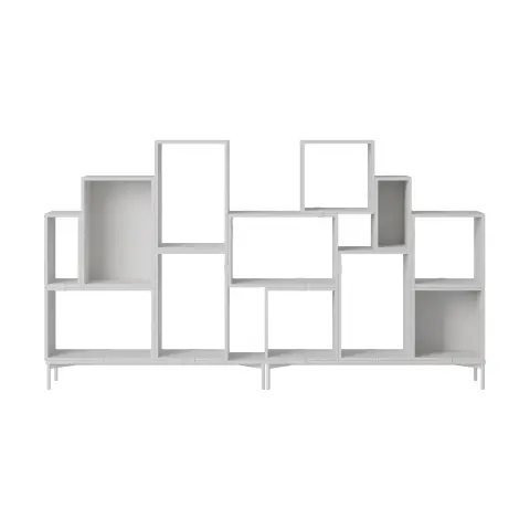 Système de rangement Stacked bibliothèque configuration 3 Grey