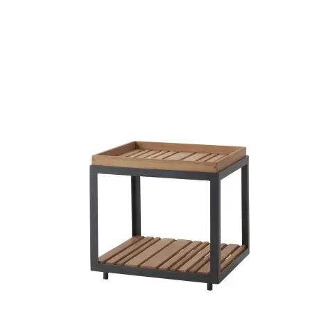 Table d'appoint Level Teck-pied lava grey