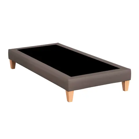 Sommier tapissier déco simili cacao Someo Astre 80x190 cm