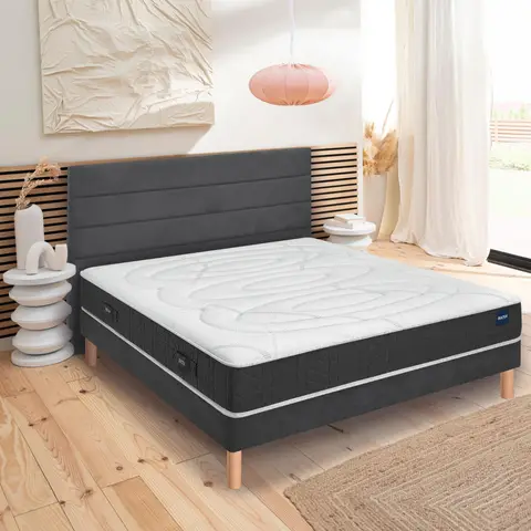 Ensemble sommier et matelas 80x190 cm mousse mi-ferme Bultex Ultimum