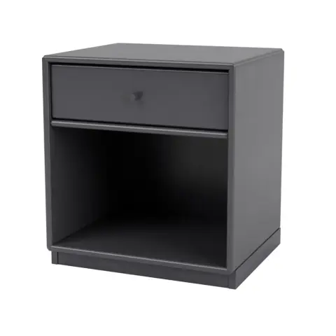 Table de chevet Dream coal 36, socle 3 cm