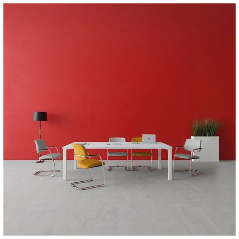 Lot de 2 chaises de réunion en tissu Edvin Gris orage ou noir — Gris orage ou noir