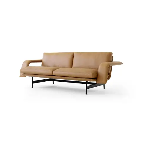 Canapé Meantime AV30 2 places Warm black-Noble leather Cognac