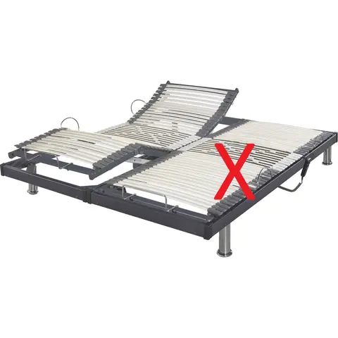 Sommier électrique de relaxation gris extra plat