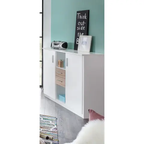 Meuble de rangement contemporain Johane — Blanc