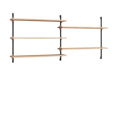 Moebe wall shelving ws.65.2.B Chêne-noir