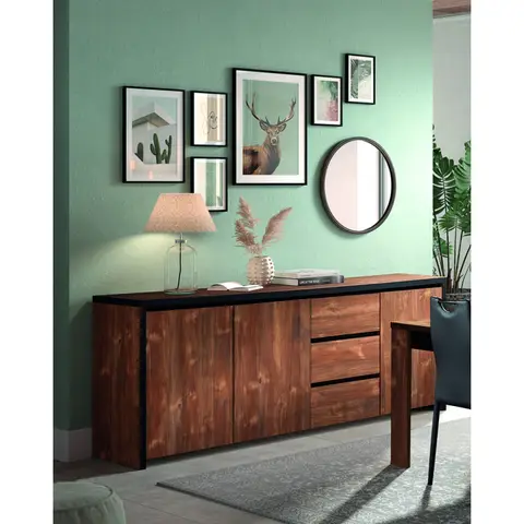 Buffet/bahut contemporain 225 cm coloris mango Silvia Mango — Mango