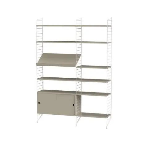 String salon beige et blanc - combinaison H