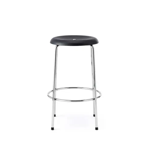 Tabouret de bar Noir-chrome,