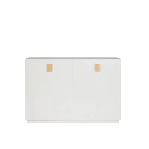 Armoire Frame 160 High white, portes pliantes, , natural
