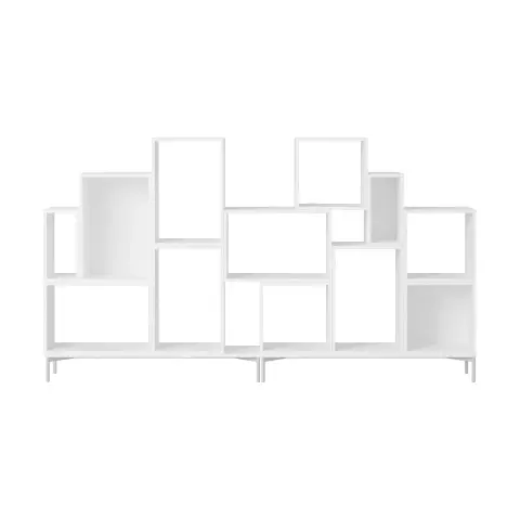 Système de rangement Stacked bibliothèque configuration 3 White