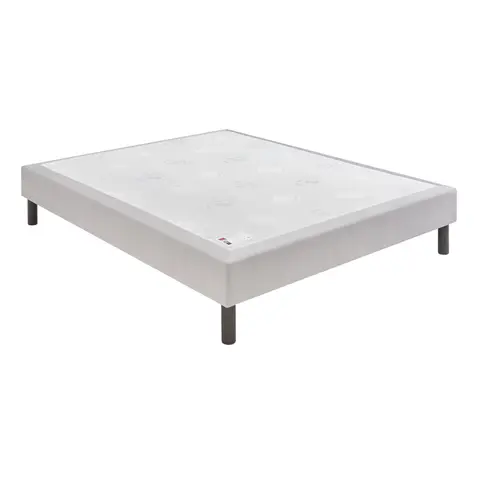 Sommier Nature confort médium 18 cm - Epeda gris souris