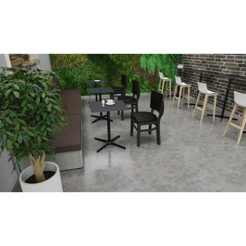 Chaise de brasserie hêtre et simili Brocelia (lot de 2) — Cappuccino